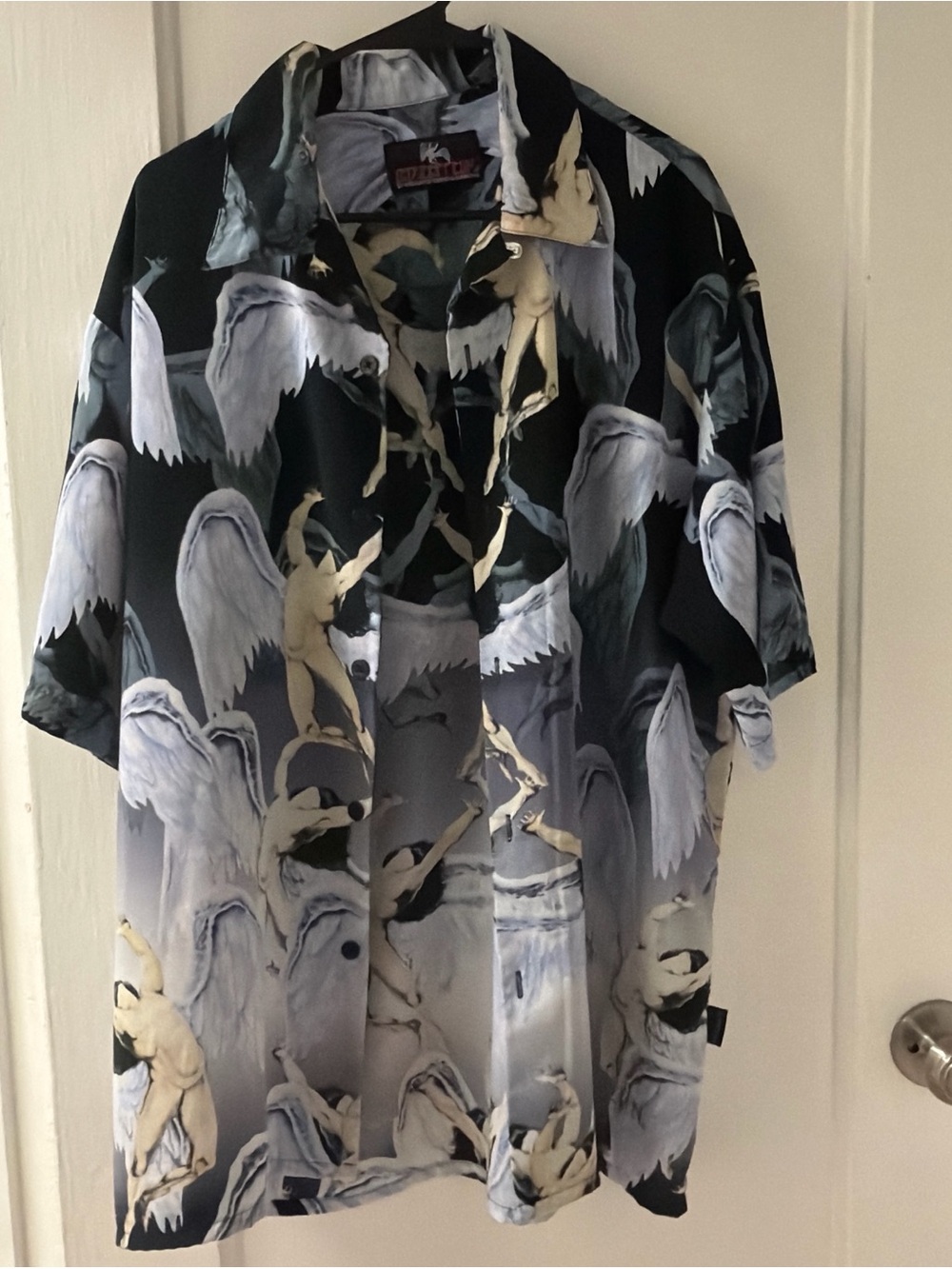Led Zeppelin Print Vintage Button Up Shirt by Dragonfly Clothing Company